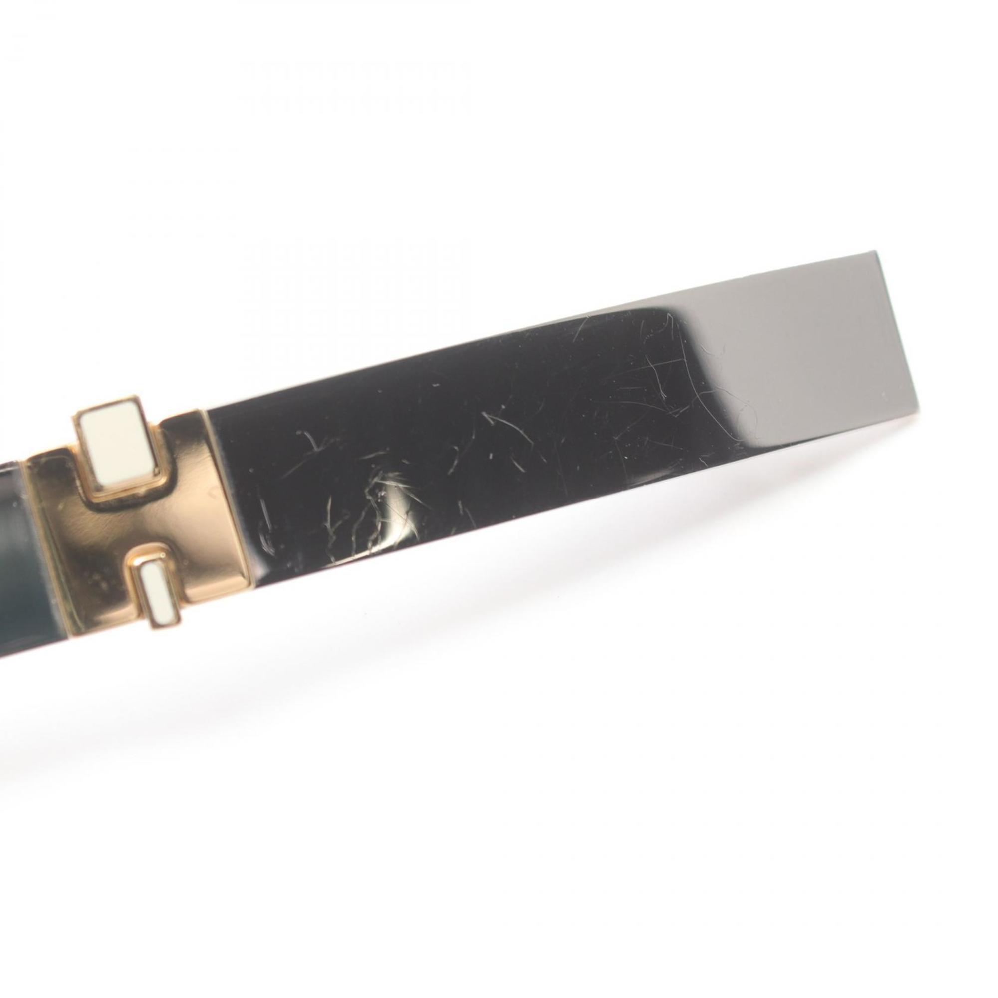 Hermes HERMES Irene Barrette Stainless Steel GP (Gold Plated) Women's Silver Gold