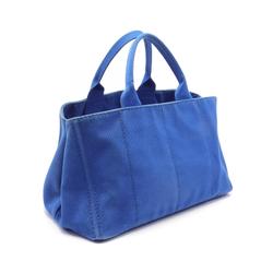 PRADA CANAPA Tote Bag Canvas Women's Blue BN1872