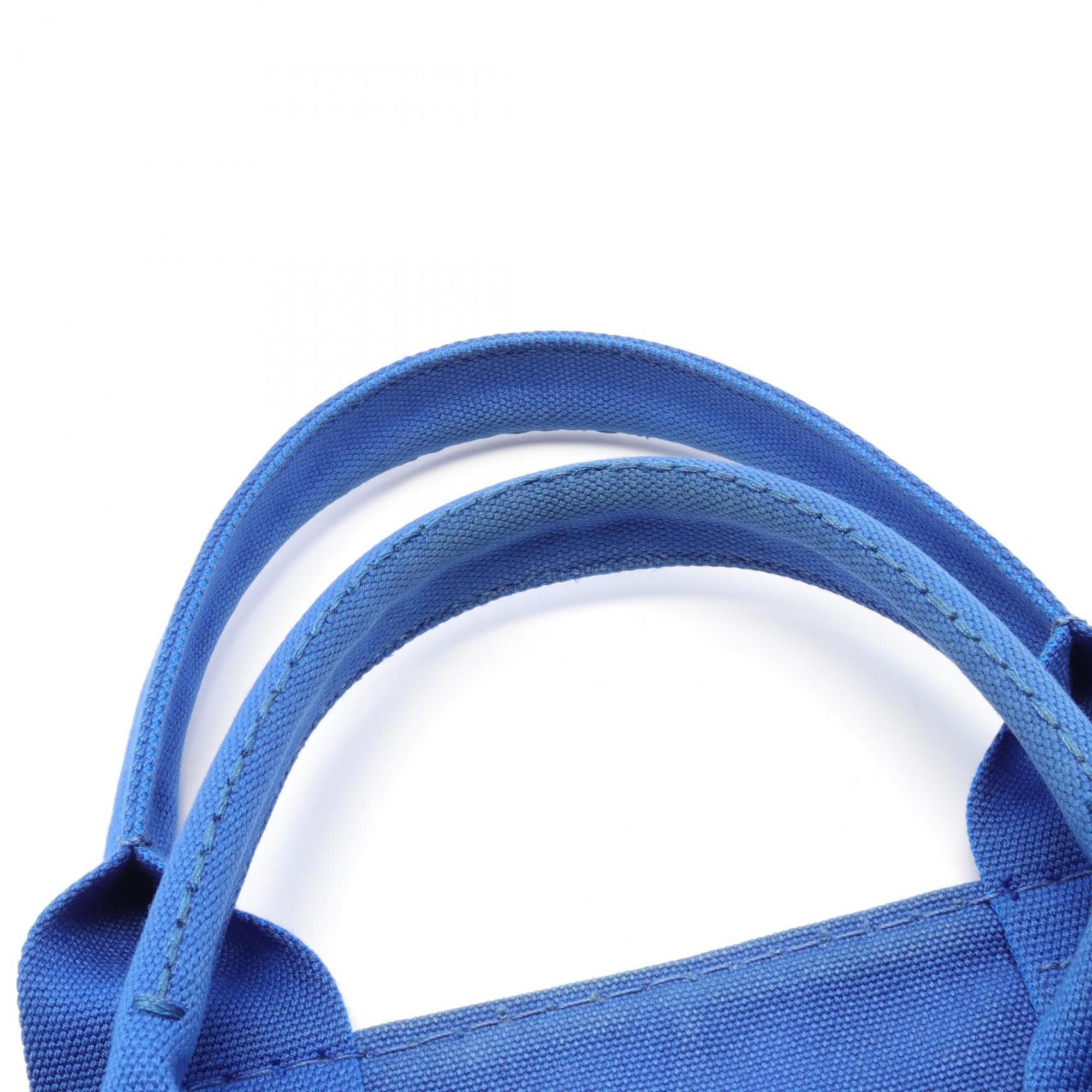 PRADA CANAPA Tote Bag Canvas Women's Blue BN1872