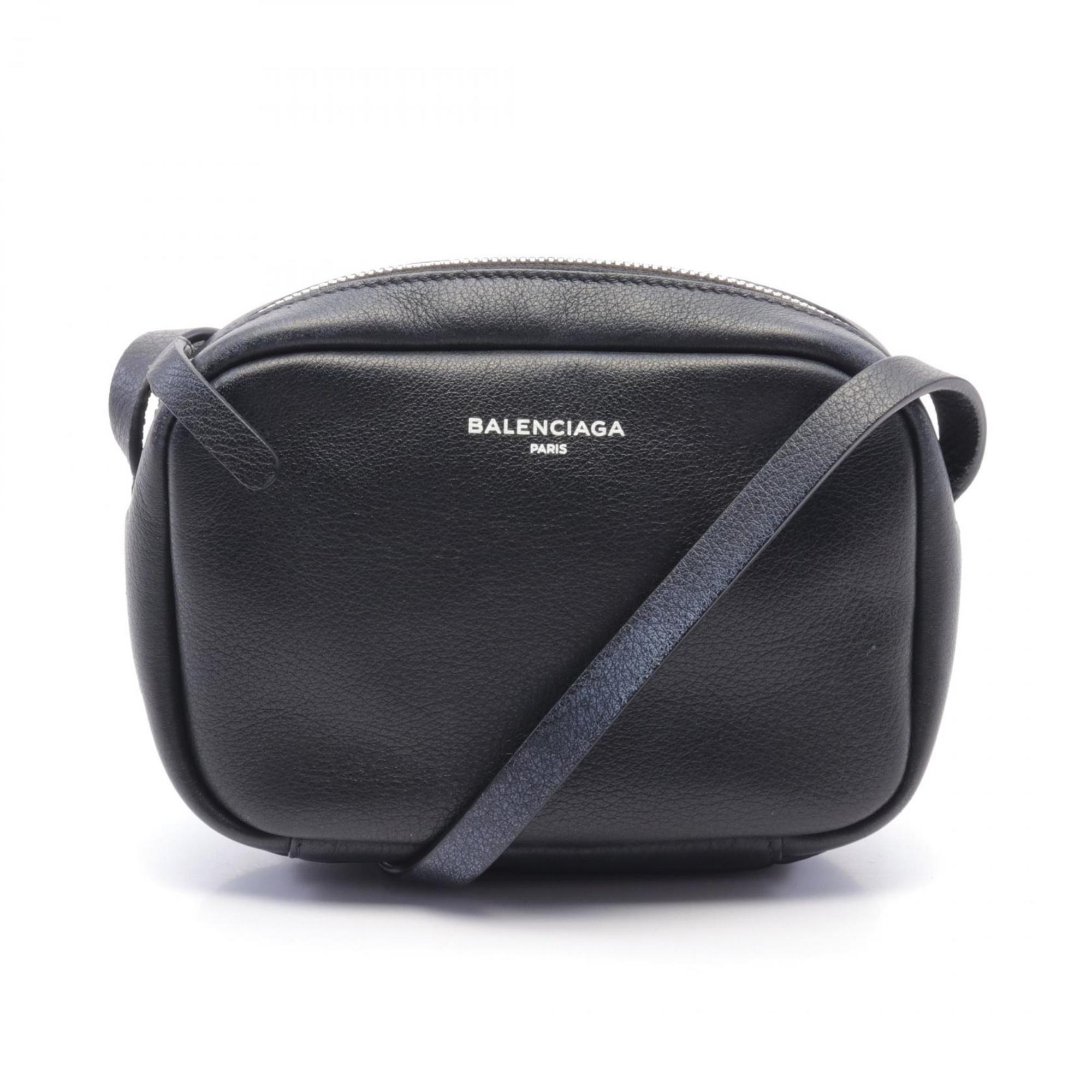 BALENCIAGA EVERYDAY CAMERA XS Everyday Camera Bag Shoulder Leather Women's Black 489809