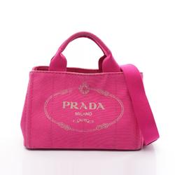 PRADA CANAPA Tote Bag Canvas Women's Pink