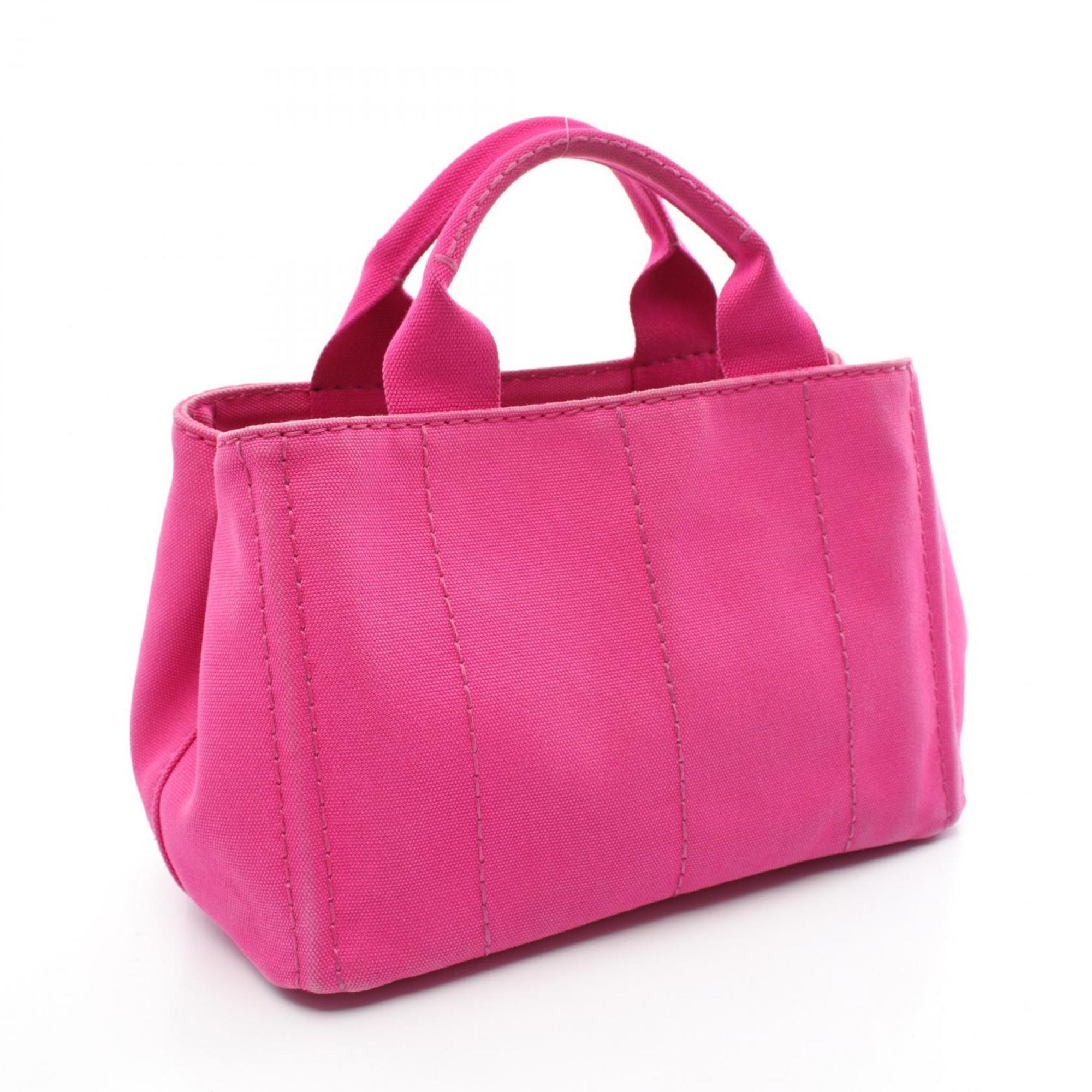 PRADA CANAPA Tote Bag Canvas Women's Pink