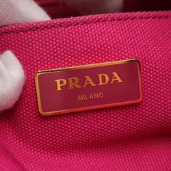 PRADA CANAPA Tote Bag Canvas Women's Pink