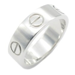 Cartier Love Ring, K18WG (White Gold), Men's, Women's, Silver