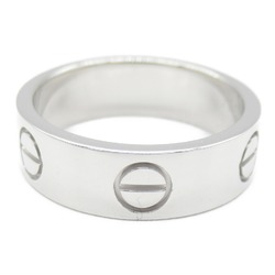 Cartier Love Ring, K18WG (White Gold), Men's, Women's, Silver