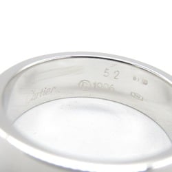 Cartier Love Ring, K18WG (White Gold), Men's, Women's, Silver