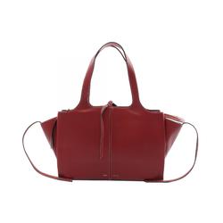 CELINE Trifold Medium Tote Bag Leather Women's Bordeaux 178883