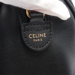 CELINE Small Boston Cuir Triomphe Handbag Bag Leather Women's Black