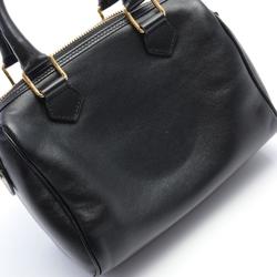 CELINE Small Boston Cuir Triomphe Handbag Bag Leather Women's Black