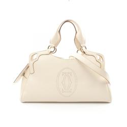 CARTIER Marcello de Cartier handbag, leather bag, women's, white