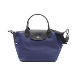 Longchamp Le Pliage Energy S Tote Bag, Nylon Leather, Women's, Navy, Black, L1512HSR006