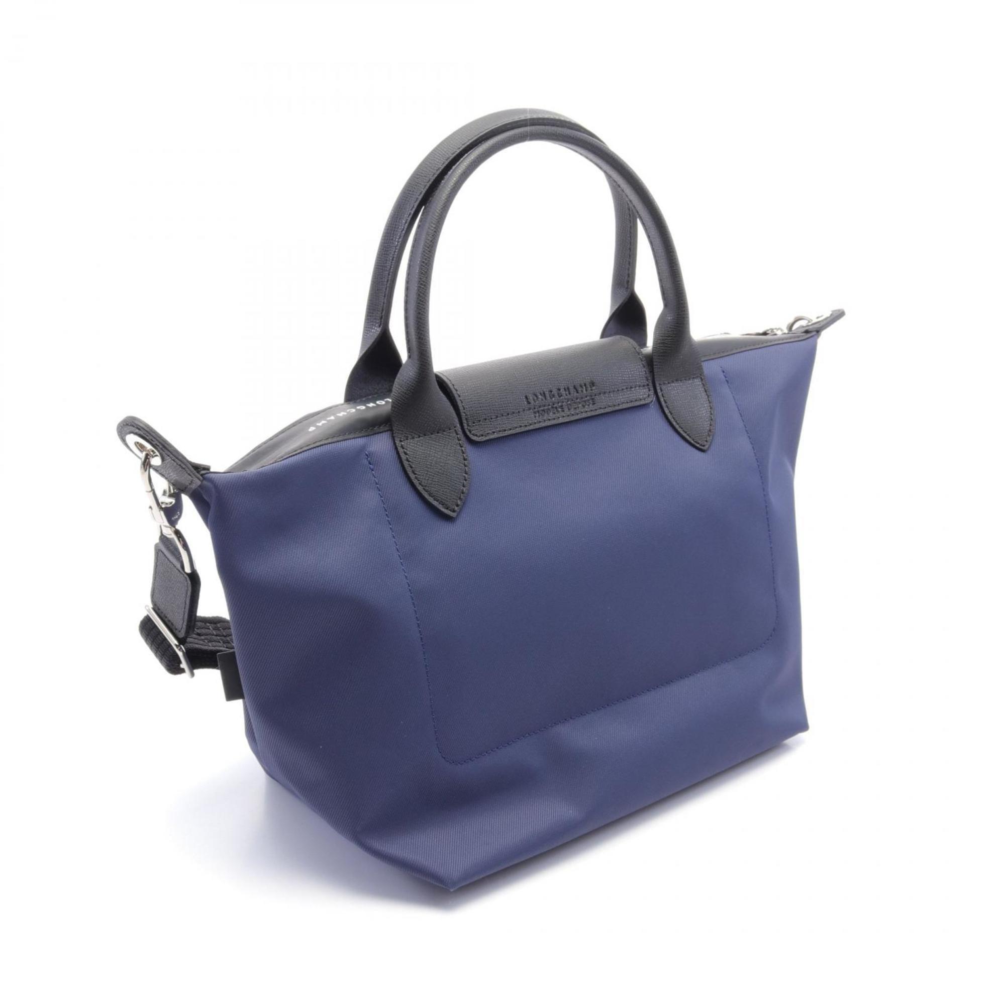 Longchamp Le Pliage Energy S Tote Bag, Nylon Leather, Women's, Navy, Black, L1512HSR006