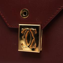 CARTIER Must Line Shoulder Bag Leather Women's Bordeaux