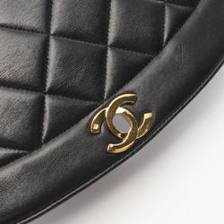 CHANEL Matelasse Diana Flap Shoulder Bag, Lambskin, Women's, Black, A01165