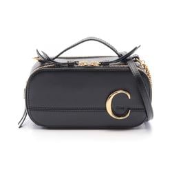 Chloé Chloe C Vanity Bag Shoulder Leather Women's Black S225A37