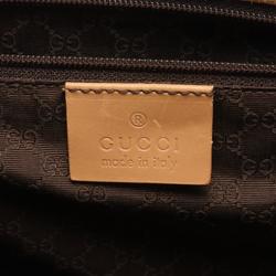 GUCCI Jackie Line Handbag Bag Leather Women's Beige 01715