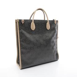 GUCCI Off the Grid GG Pattern Tote Bag Leather Nylon Canvas Women's Gray Beige 630355