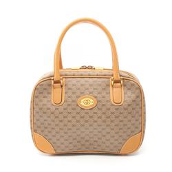 GUCCI Old Gucci Micro GG Handbag Bag Coated Canvas Leather Women's Beige Brown 000.104.0030