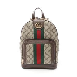 GUCCI Ophidia GG Supreme Backpack Bag Coated Canvas Leather Women's Beige Multicolor 547965