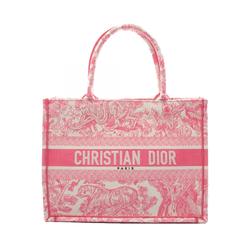 Christian Dior Dioriviera Book Tote Medium Toile de Jouy Bag Canvas Women's Pink White M1296ZTDT03I