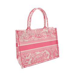 Christian Dior Dioriviera Book Tote Medium Toile de Jouy Bag Canvas Women's Pink White M1296ZTDT03I