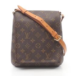 Louis Vuitton Musette Salsa Short Strap Monogram Shoulder Bag, Coated Canvas, Leather, Women's, Brown, M51258