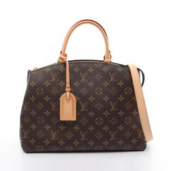 LOUIS VUITTON Grand Palais MM Handbag Bag Coated Canvas Leather Monogram Women's Brown M45898