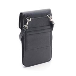 BALENCIAGA CASH Phone Case Shoulder Bag Leather Women's Black 640536