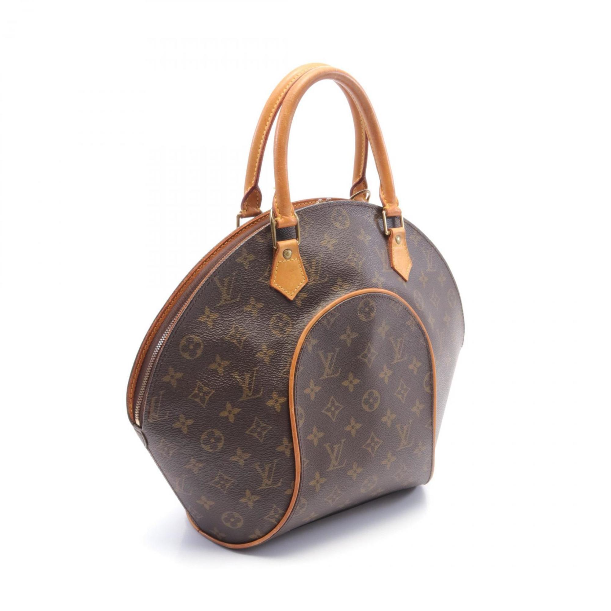 LOUIS VUITTON Ellipse MM Handbag Bag Coated Canvas Leather Monogram Women's Brown M51126