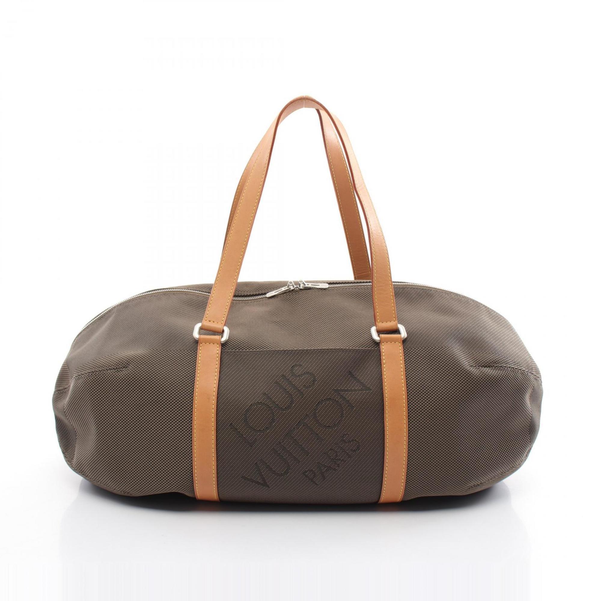 Louis Vuitton Atakan Boston Bag Leather Nylon Canvas Damier Geant Men's Women's Khaki M93064