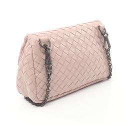 BOTTEGA VENETA Intrecciato Shoulder Bag Leather Women's Pink 310774