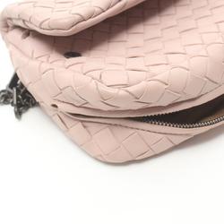 BOTTEGA VENETA Intrecciato Shoulder Bag Leather Women's Pink 310774