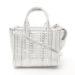 MARC JACOBS handbag, leather bag, women's, silver, white, 2F3HTT048H01