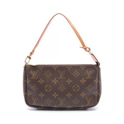 Louis Vuitton LOUIS VUITTON Pochette Accessoires Handbag Bag Coated Canvas Leather Monogram Women's Brown M51980