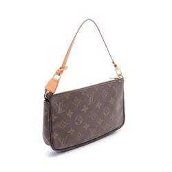 Louis Vuitton LOUIS VUITTON Pochette Accessoires Handbag Bag Coated Canvas Leather Monogram Women's Brown M51980