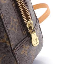 Louis Vuitton Spontini Handbag Bag Coated Canvas Leather Monogram Women's Brown M47500