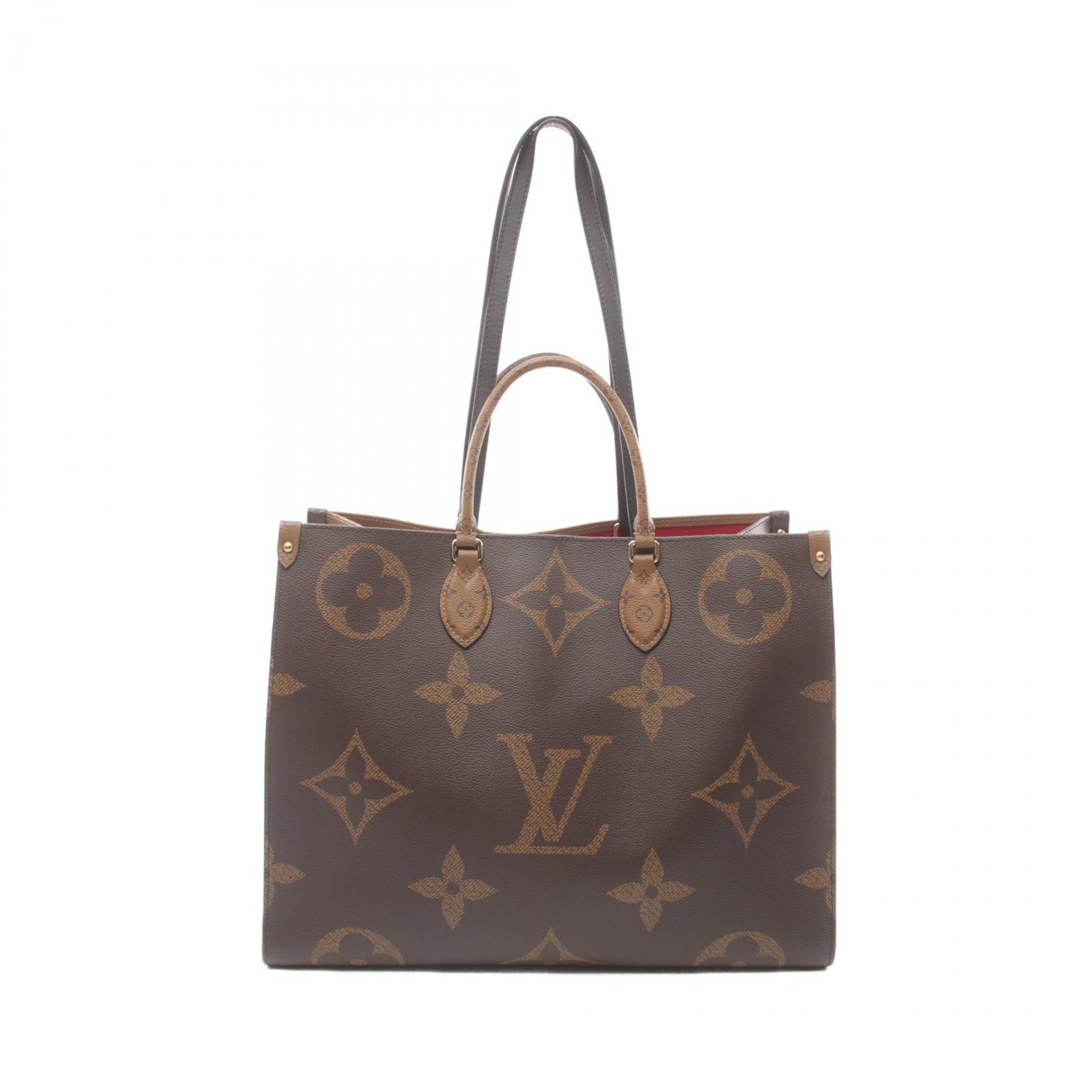 LOUIS VUITTON On the Go GM Monogram Giant Reverse Shoulder Bag Coated Canvas Leather Women's Brown M45320