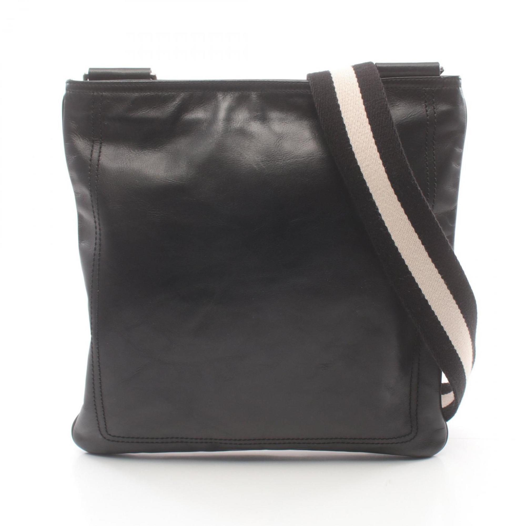 BALLY Shoulder Bag Leather Men's Black