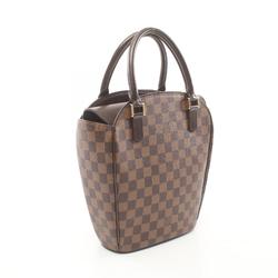 Louis Vuitton LOUIS VUITTON Saria Saul Damier Ebene Handbag Bag Coated Canvas Leather Women's Brown