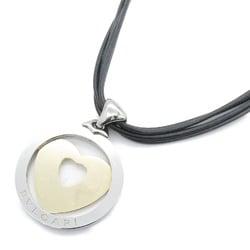 BVLGARI Tondo Heart Large Necklace K18 (yellow gold) Stainless steel Men's Women's Gold Silver