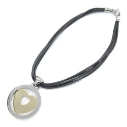 BVLGARI Tondo Heart Large Necklace K18 (yellow gold) Stainless steel Men's Women's Gold Silver