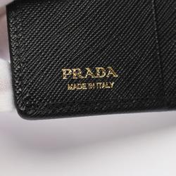 PRADA TESSUTO Bi-fold Wallet Nylon Leather Women's Black 1MV2042DMIF0002