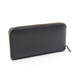 PRADA SOFT GRAIN Round Long Wallet Leather Women's Black 1ML5062CYSF0002