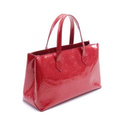 LOUIS VUITTON Wilshire PM Monogram Handbag Bag Leather Vernis Women's Red M93642