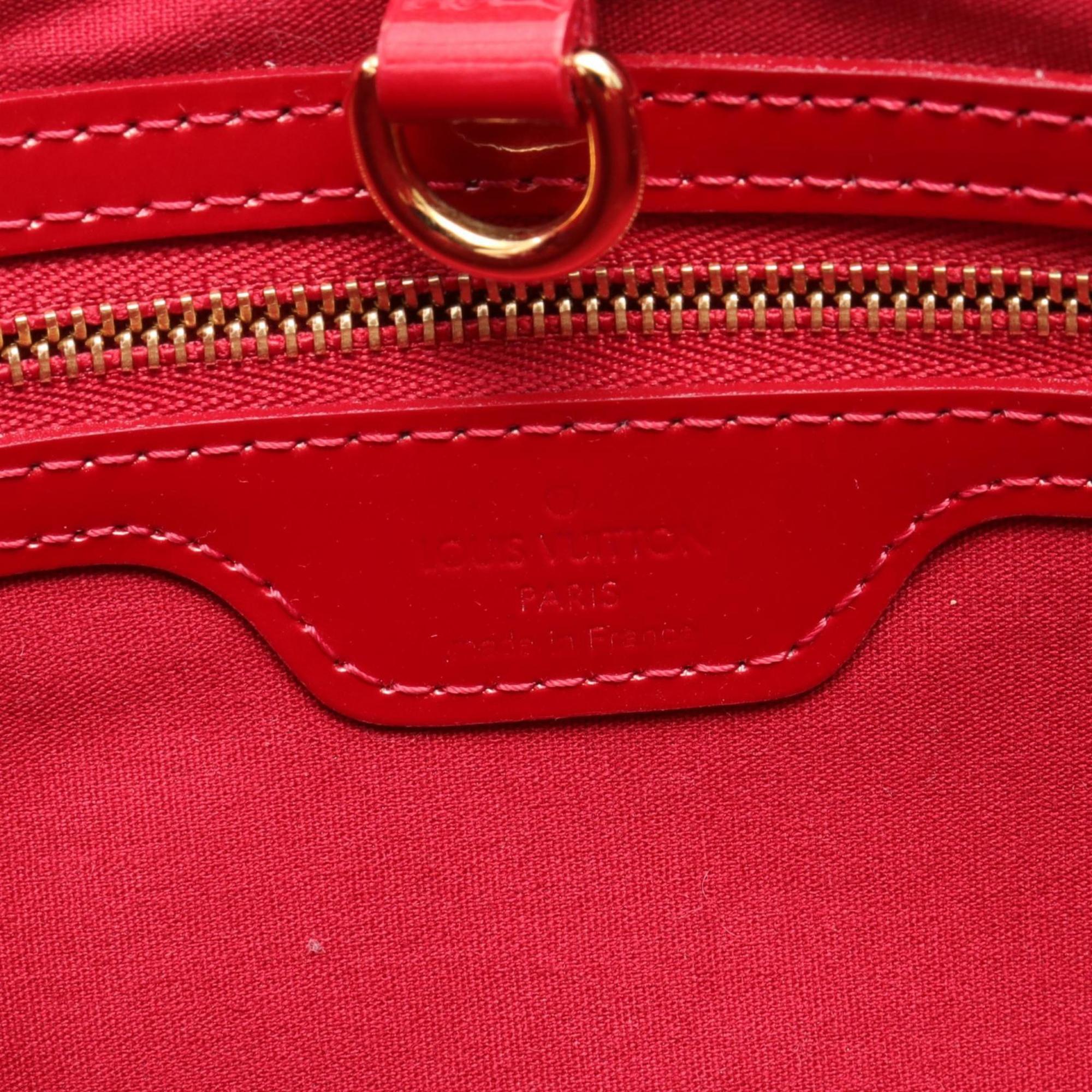 LOUIS VUITTON Wilshire PM Monogram Handbag Bag Leather Vernis Women's Red M93642