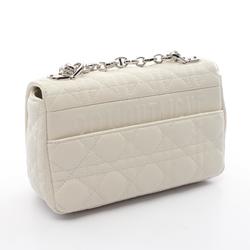 Christian Dior Dior CARO Small Cannage 30 Montaigne Shoulder Bag Leather Women's White M9241PWHC030