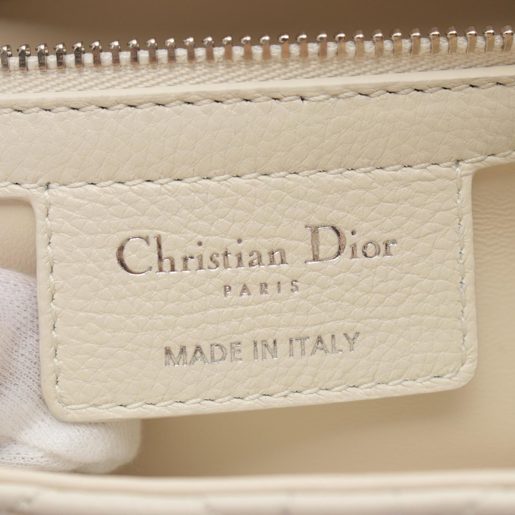 Christian Dior Dior CARO Small Cannage 30 Montaigne Shoulder Bag Leather Women's White M9241PWHC030