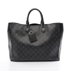 Louis Vuitton Grand Sac Monogram Eclipse Tote Bag, Coated Canvas, Leather, Men's, Black, M44733