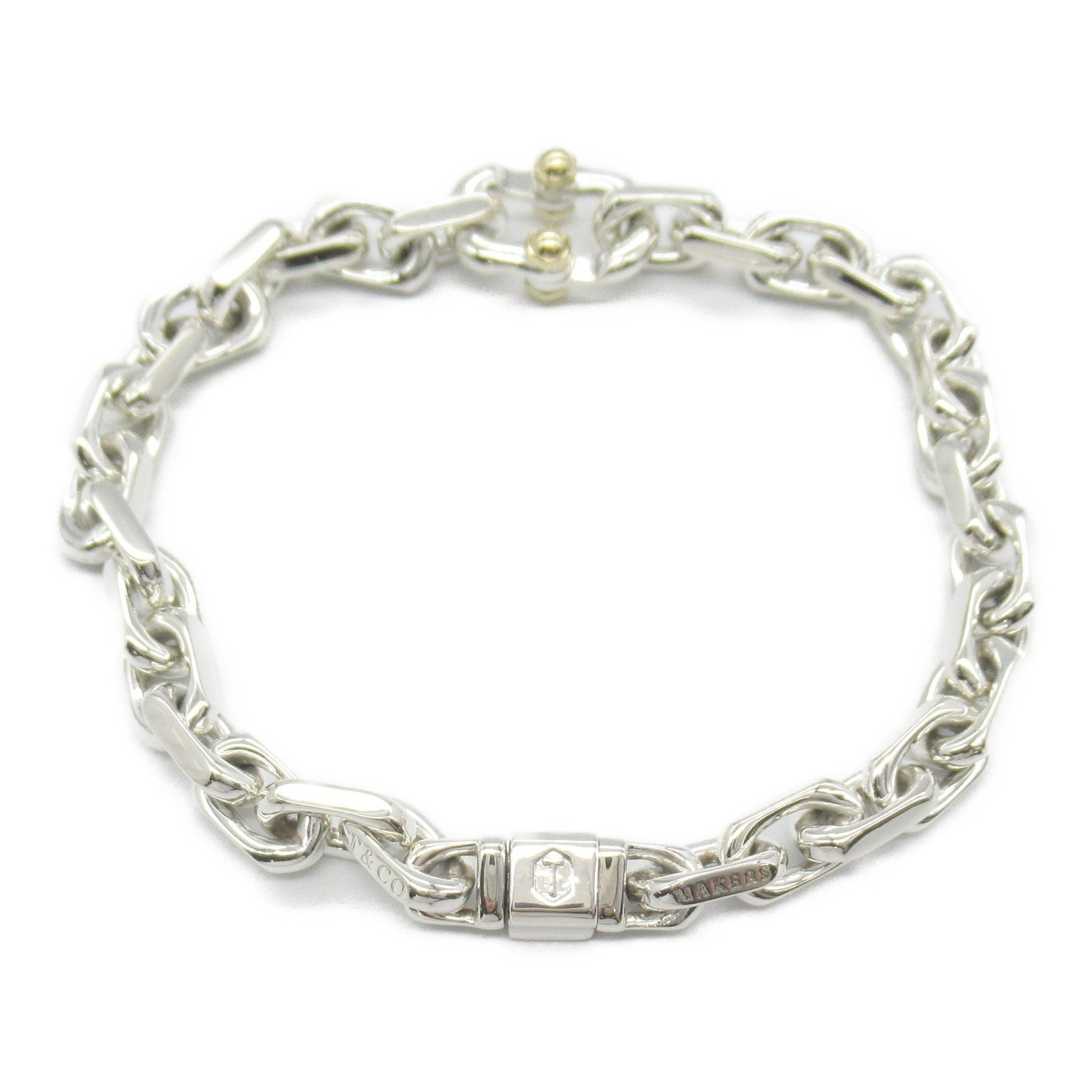 Tiffany & Co. Maker's Narrow Chain 1837 Bracelet, Silver 925, Men's, Women's,