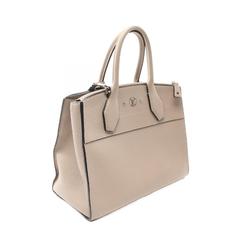 Louis Vuitton LOUIS VUITTON City Steamer MM Handbag Bag Taurillon Leather Women's Beige M53017